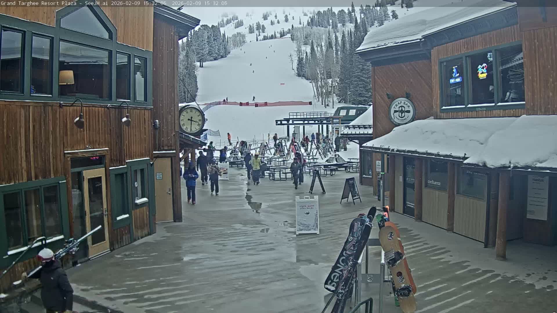 Alta, Freds Mountain Grand Targhee Resort Plaza Live Cam  -Alta, Teton, Wyoming, USA