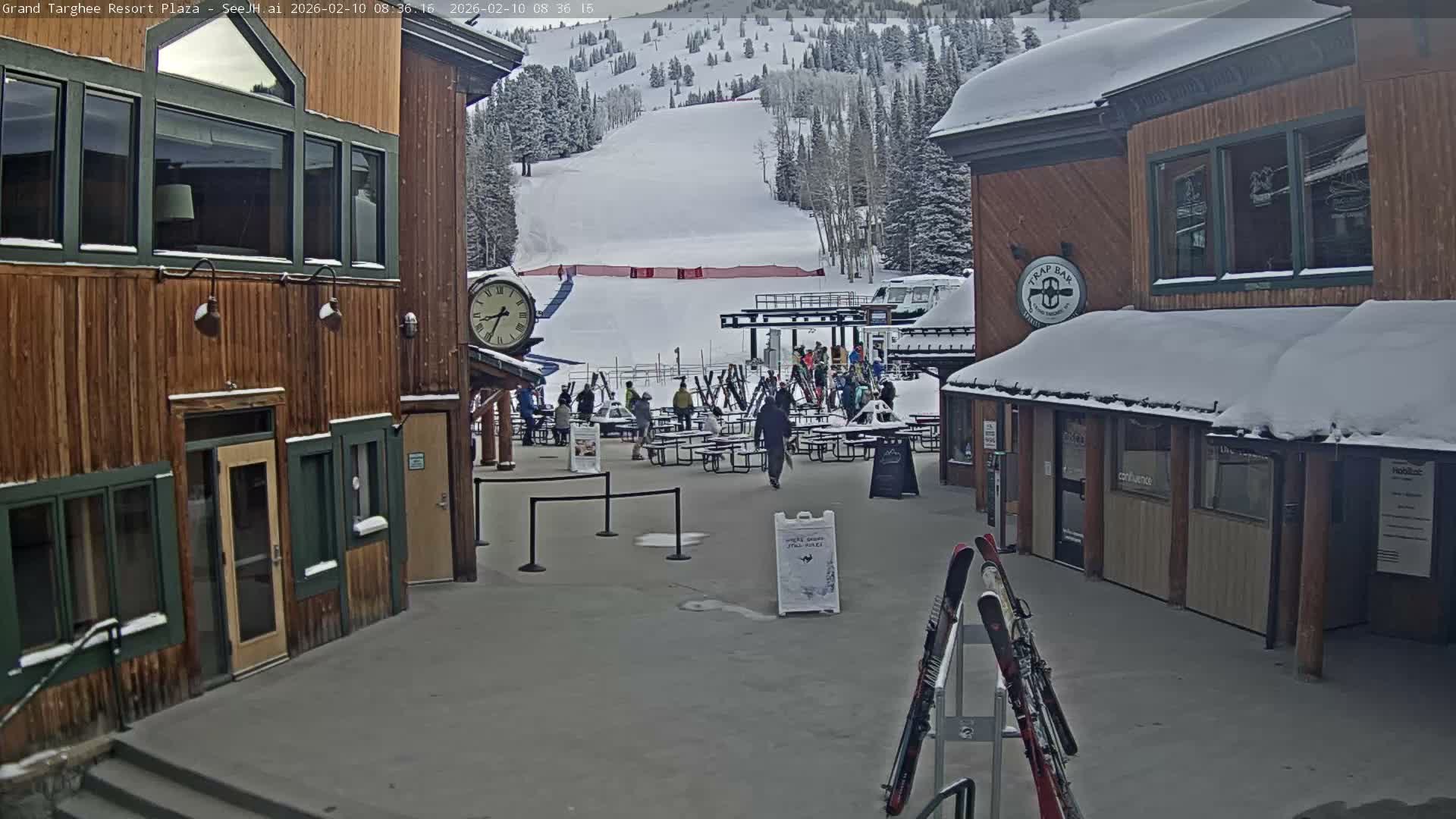 Alta, Freds Mountain Grand Targhee Resort Plaza Live Cam  -Alta, Teton, Wyoming, USA
