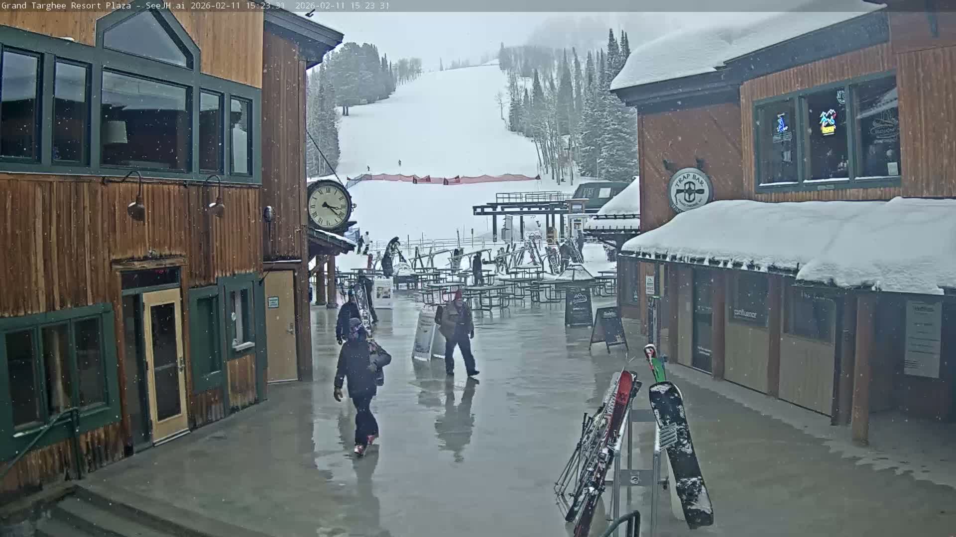 Alta, Freds Mountain Grand Targhee Resort Plaza Live Cam  -Alta, Teton, Wyoming, USA