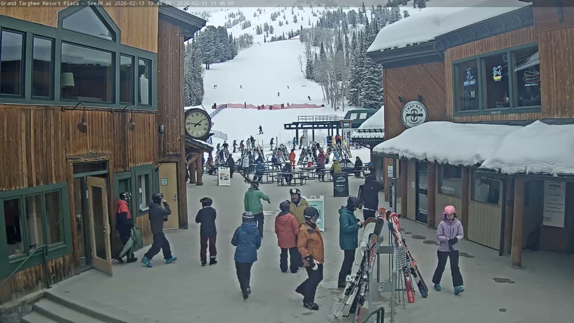 Alta, Freds Mountain Grand Targhee Resort Plaza Live Cam  -Alta, Teton, Wyoming, USA