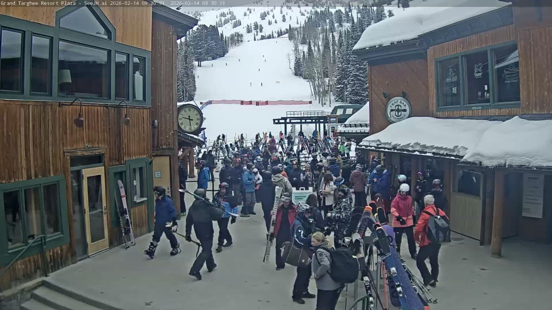 Alta, Freds Mountain Grand Targhee Resort Plaza Live Cam  -Alta, Teton, Wyoming, USA