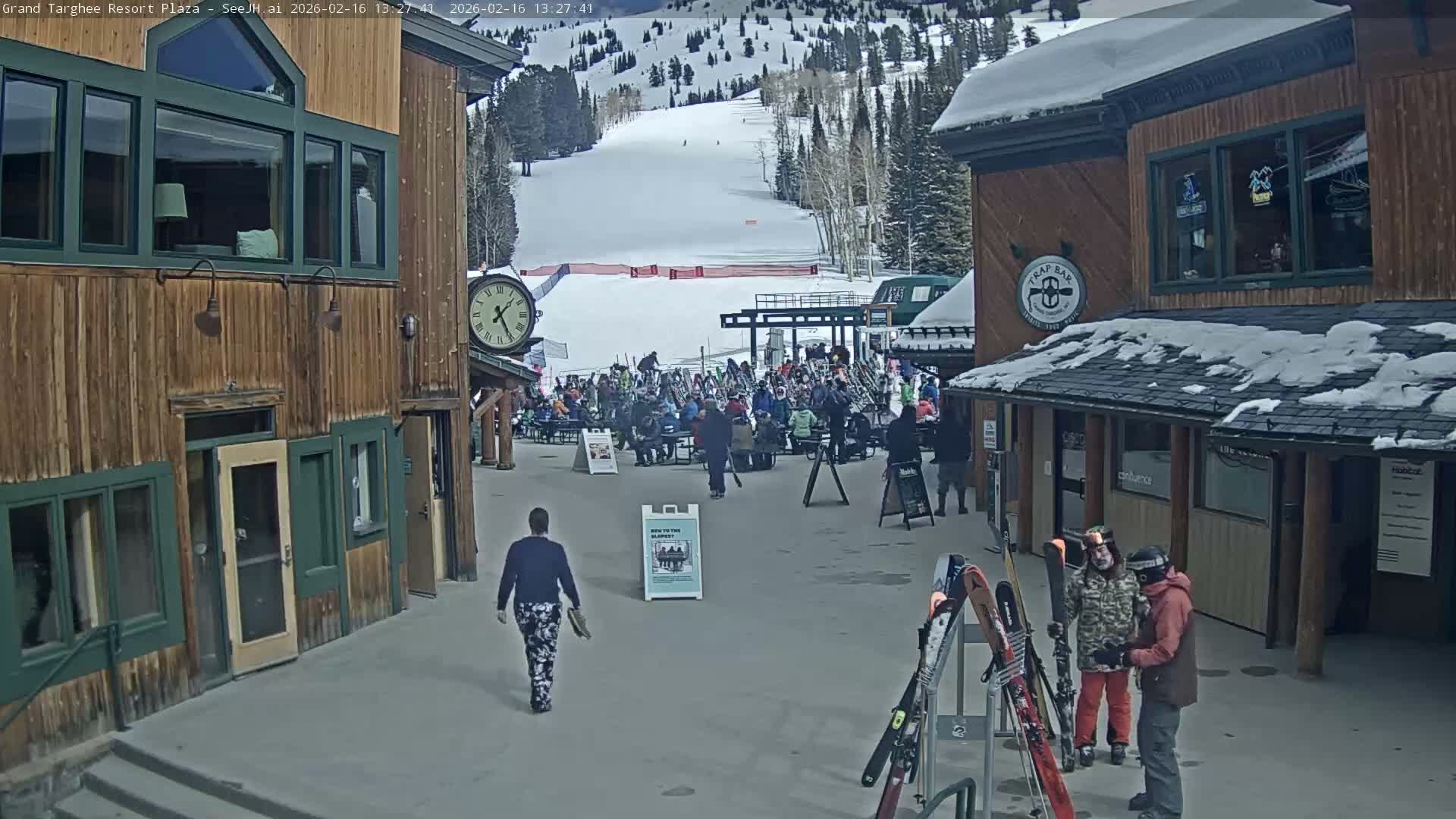 Alta, Freds Mountain Grand Targhee Resort Plaza Live Cam  -Alta, Teton, Wyoming, USA