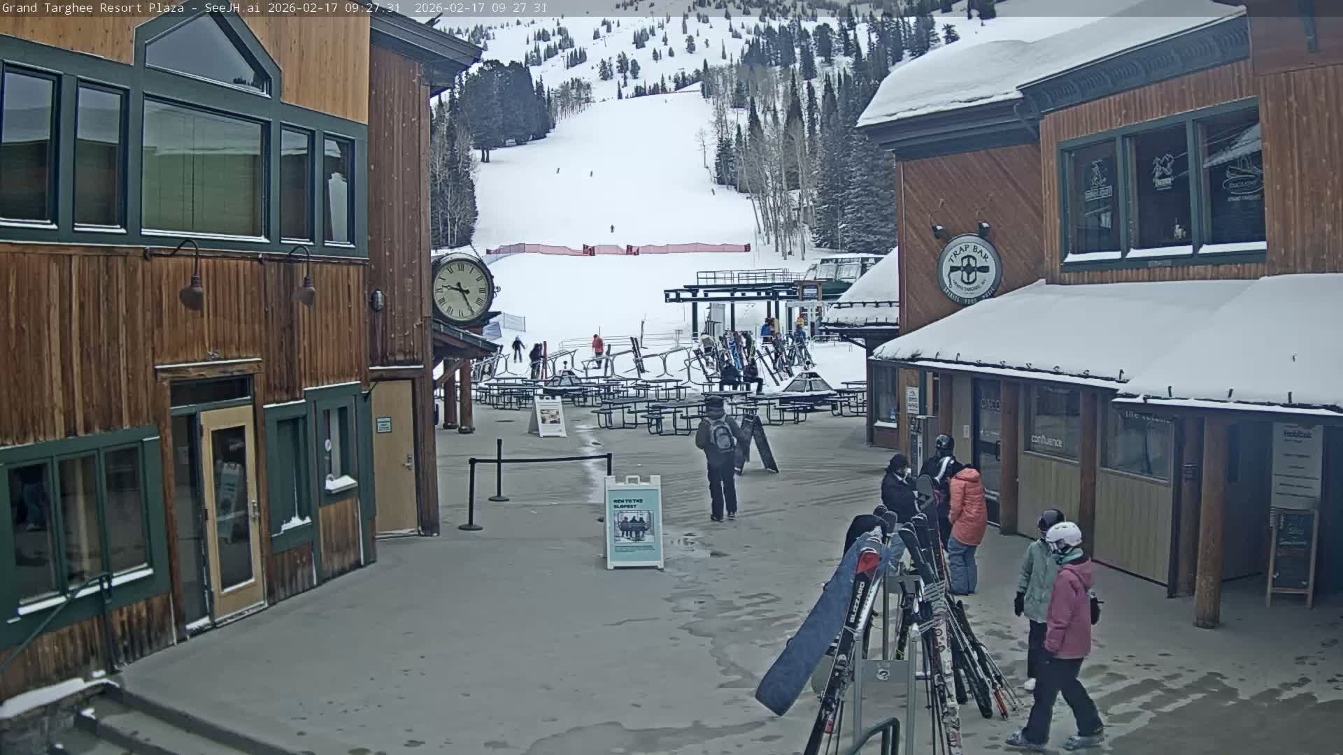 Alta, Freds Mountain Grand Targhee Resort Plaza Live Cam  -Alta, Teton, Wyoming, USA