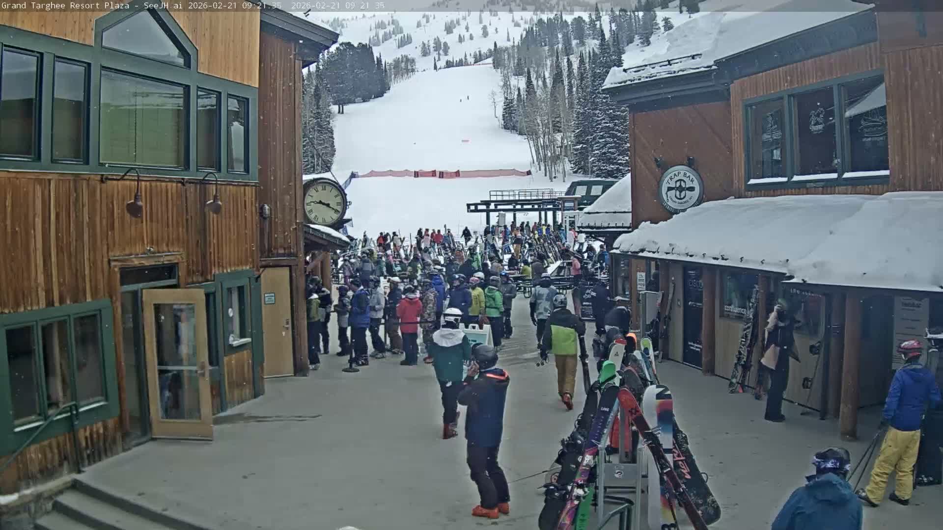 Alta, Freds Mountain Grand Targhee Resort Plaza Live Cam  -Alta, Teton, Wyoming, USA