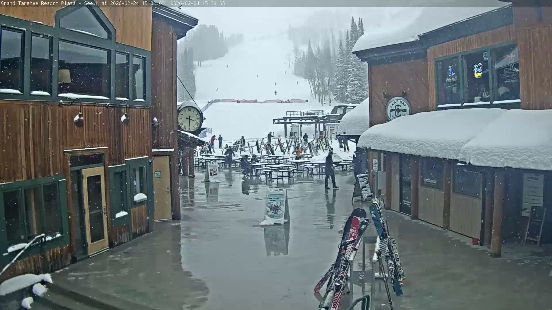 Alta, Freds Mountain Grand Targhee Resort Plaza Live Cam  -Alta, Teton, Wyoming, USA