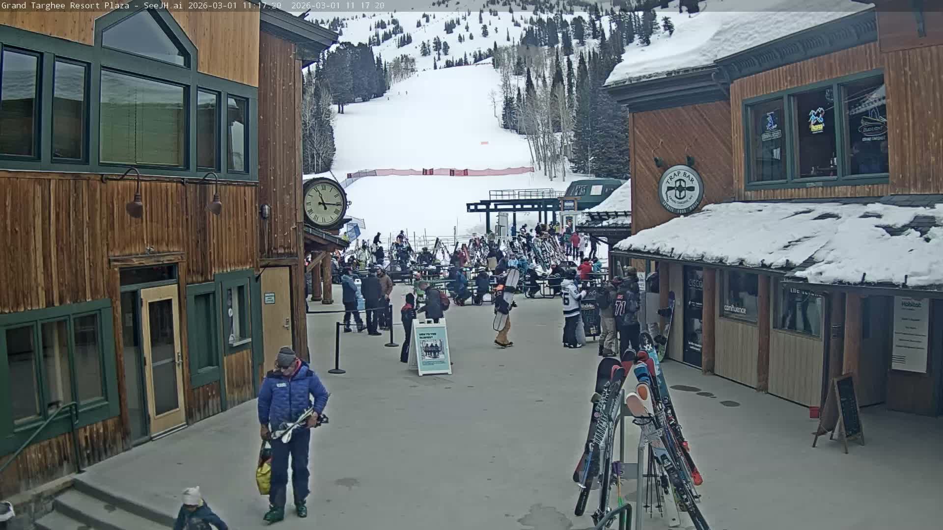 Alta, Freds Mountain Grand Targhee Resort Plaza Live Cam  -Alta, Teton, Wyoming, USA