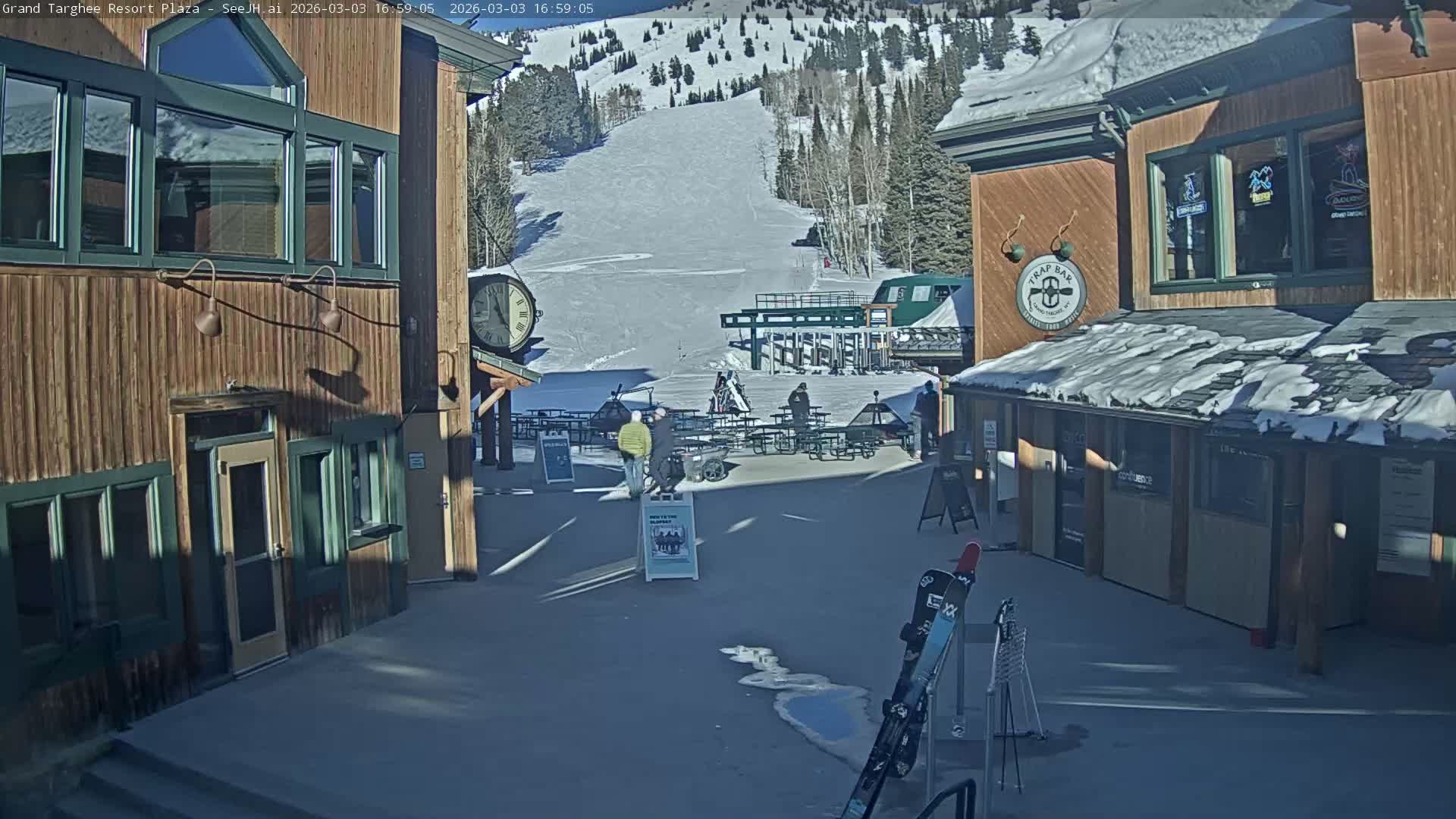Alta, Freds Mountain Grand Targhee Resort Plaza Live Cam  -Alta, Teton, Wyoming, USA