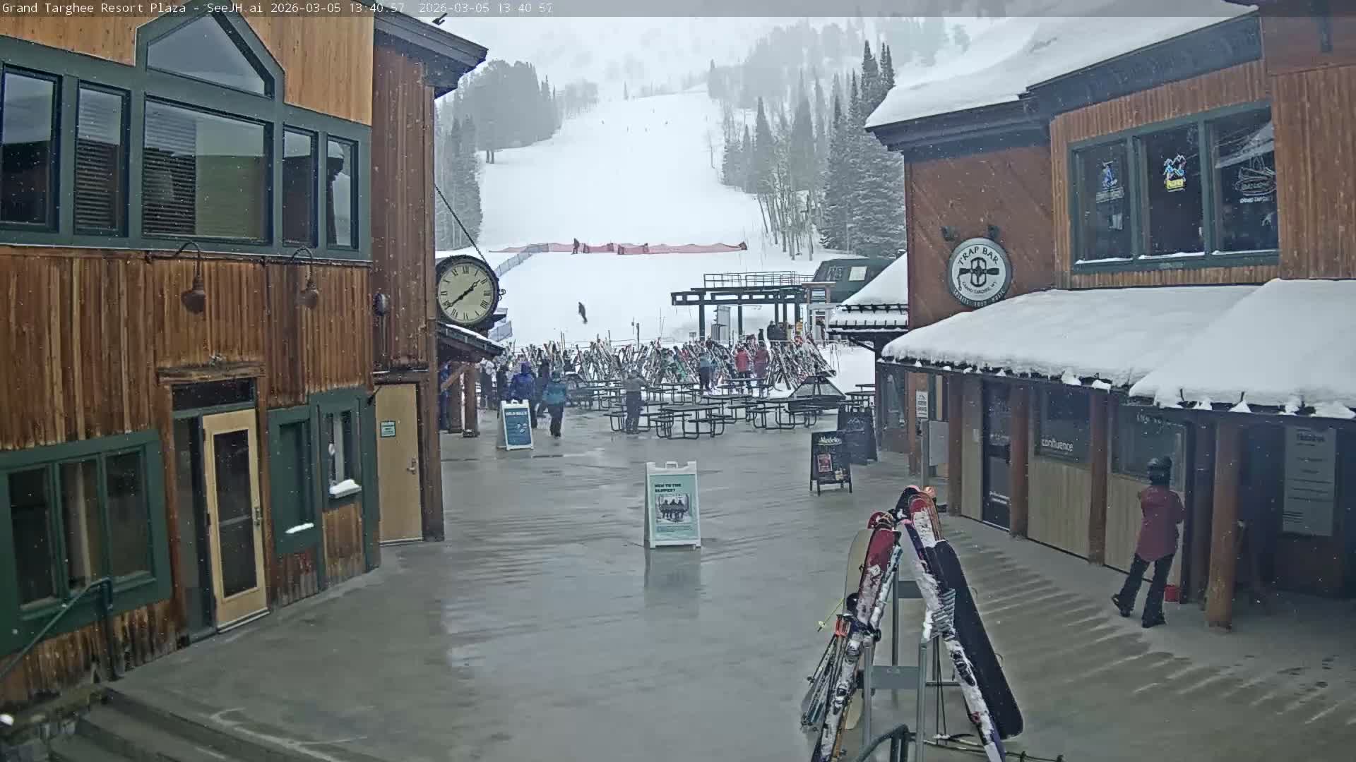 Alta, Freds Mountain Grand Targhee Resort Plaza Live Cam  -Alta, Teton, Wyoming, USA