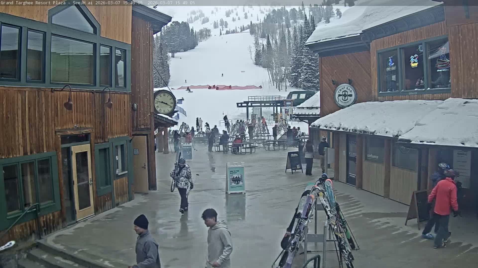 Alta, Freds Mountain Grand Targhee Resort Plaza Live Cam  -Alta, Teton, Wyoming, USA