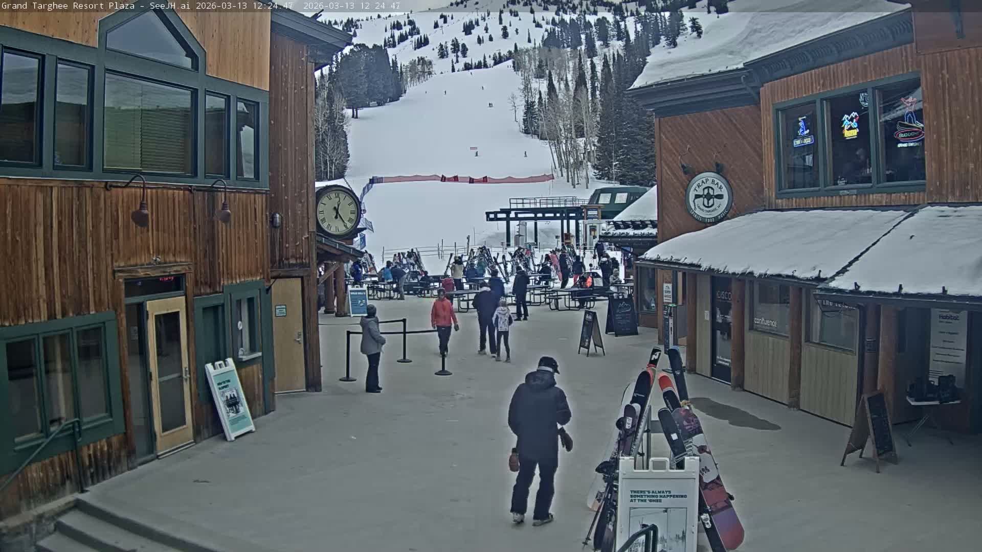 Alta, Freds Mountain Grand Targhee Resort Plaza Live Cam  -Alta, Teton, Wyoming, USA