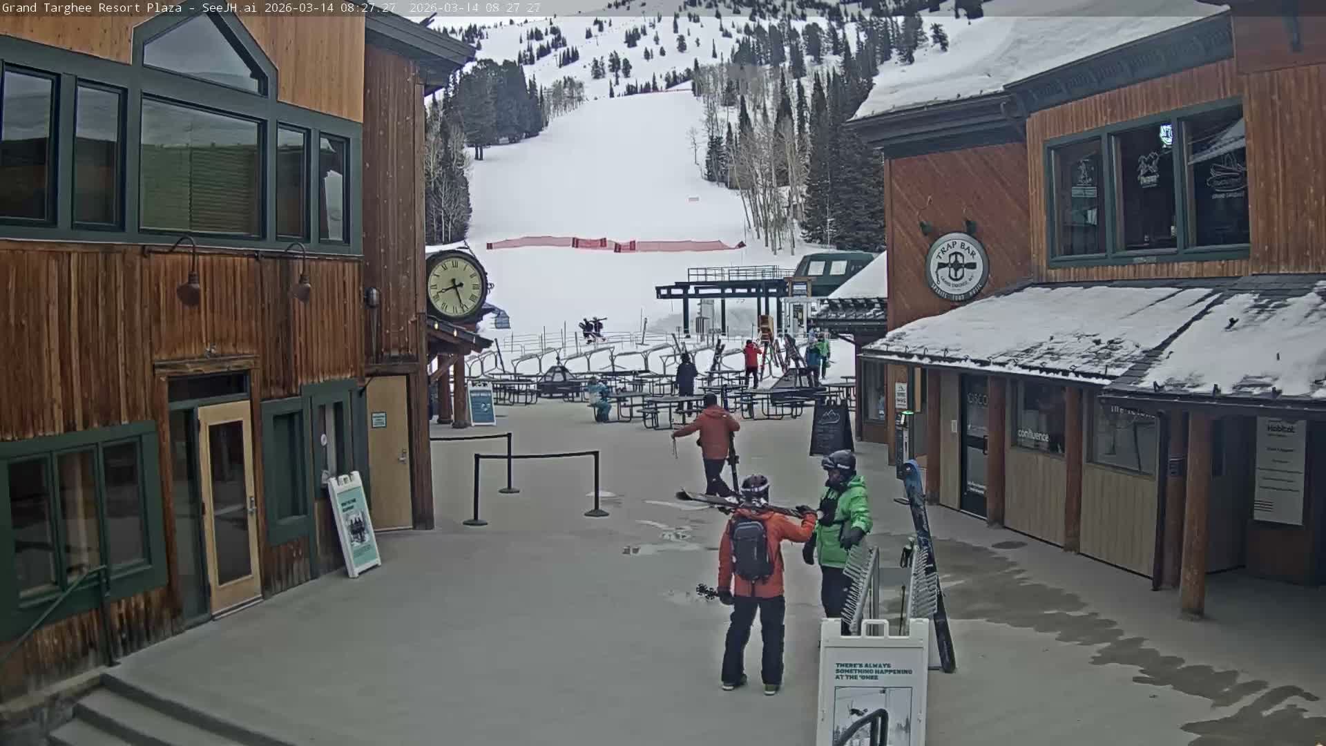 Alta, Freds Mountain Grand Targhee Resort Plaza Live Cam  -Alta, Teton, Wyoming, USA
