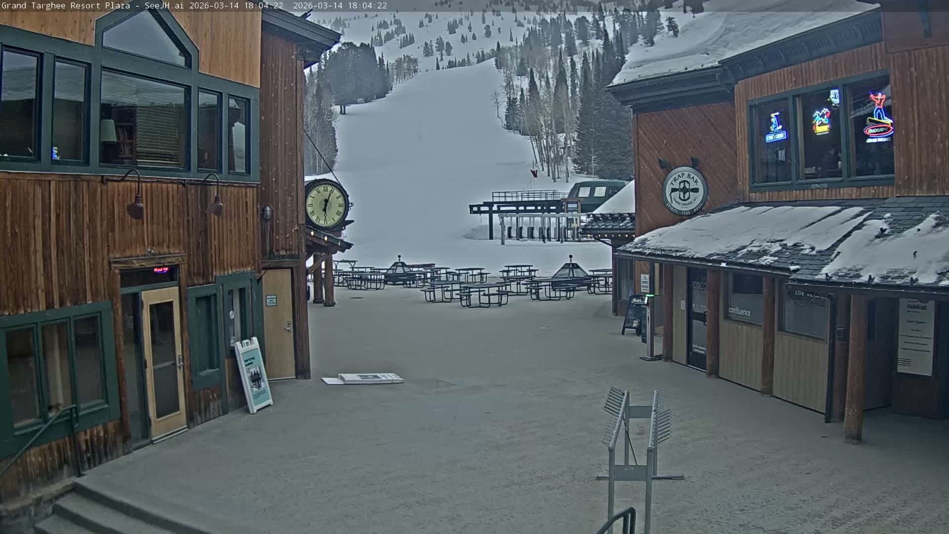 Alta, Freds Mountain Grand Targhee Resort Plaza Live Cam  -Alta, Teton, Wyoming, USA