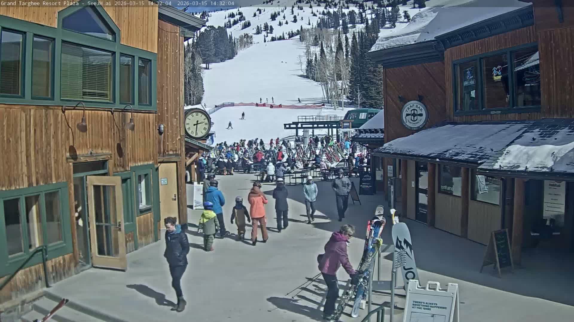 Alta, Freds Mountain Grand Targhee Resort Plaza Live Cam  -Alta, Teton, Wyoming, USA