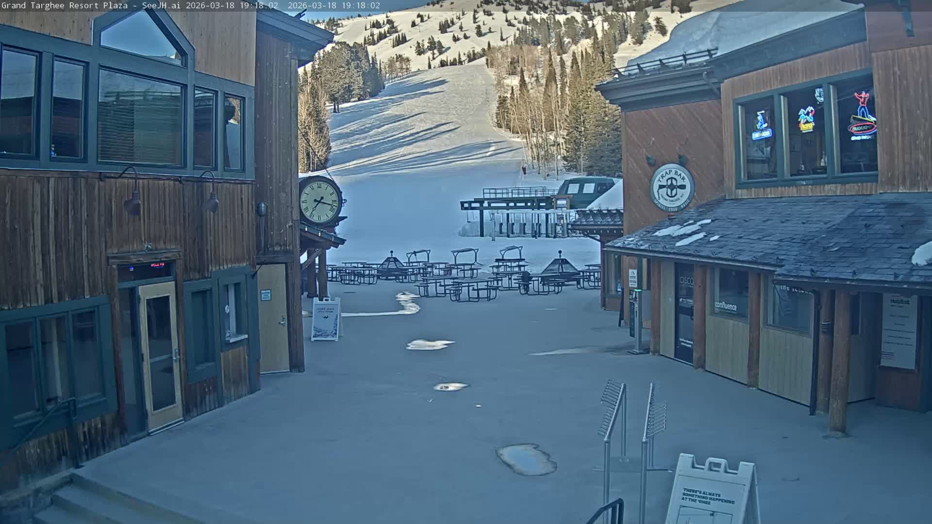 Alta, Freds Mountain Grand Targhee Resort Plaza Live Cam  -Alta, Teton, Wyoming, USA