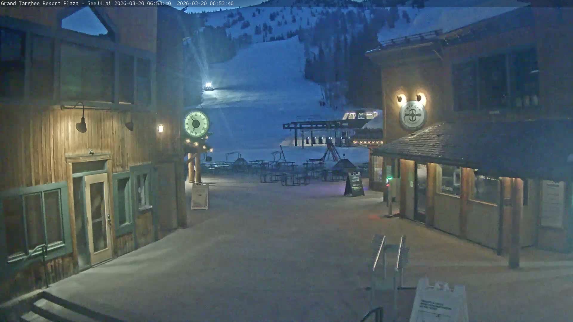 Alta, Freds Mountain Grand Targhee Resort Plaza Live Cam  -Alta, Teton, Wyoming, USA