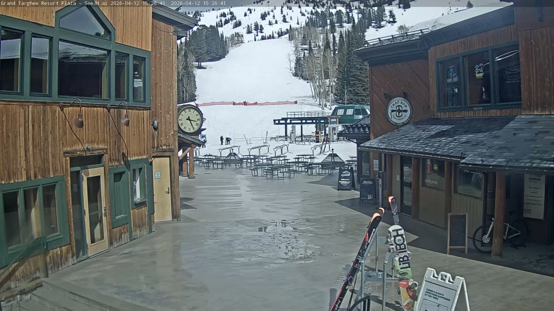 Alta, Freds Mountain Grand Targhee Resort Plaza Live Cam  -Alta, Teton, Wyoming, USA