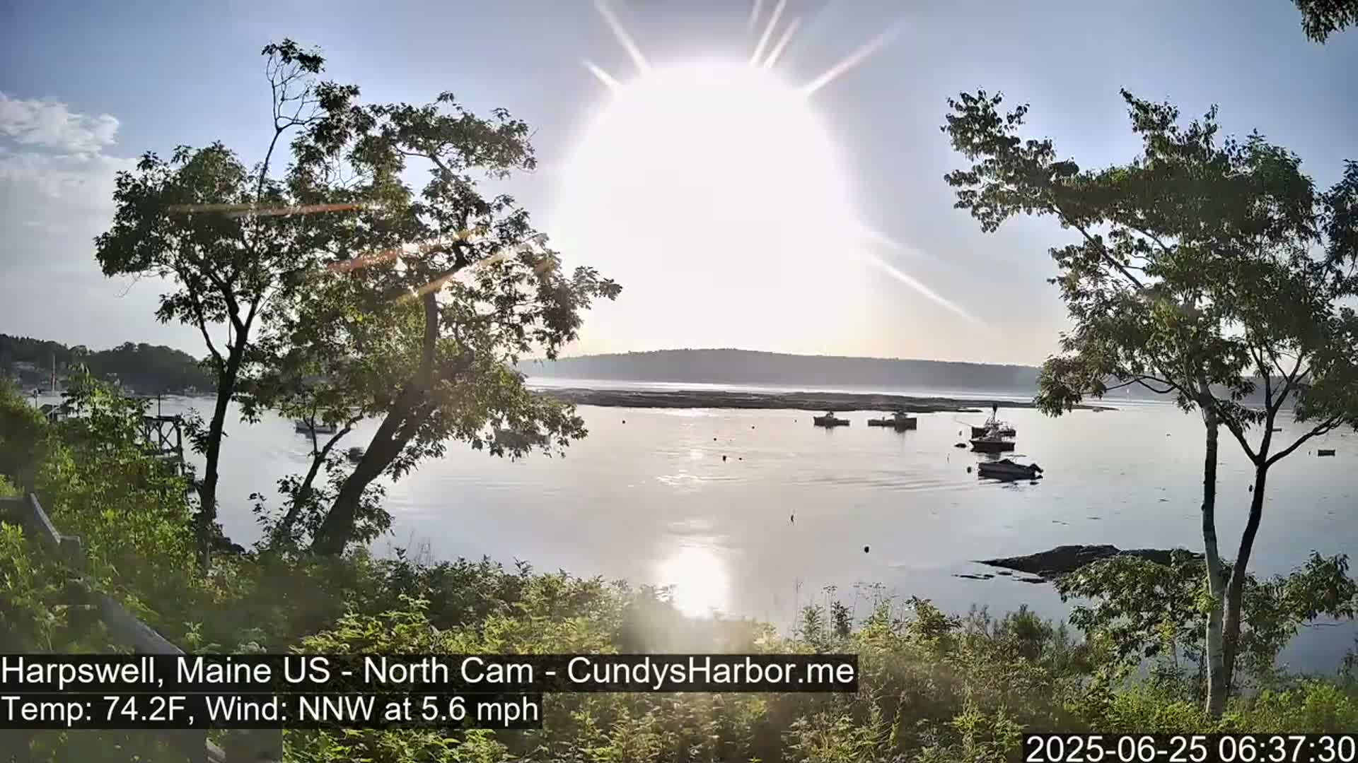 Cundy Harbor North Live Cam - Harpswell, Maine, USA