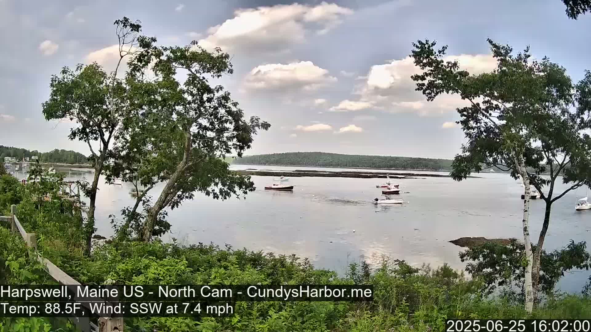 Cundy Harbor North Live Cam - Harpswell, Maine, USA
