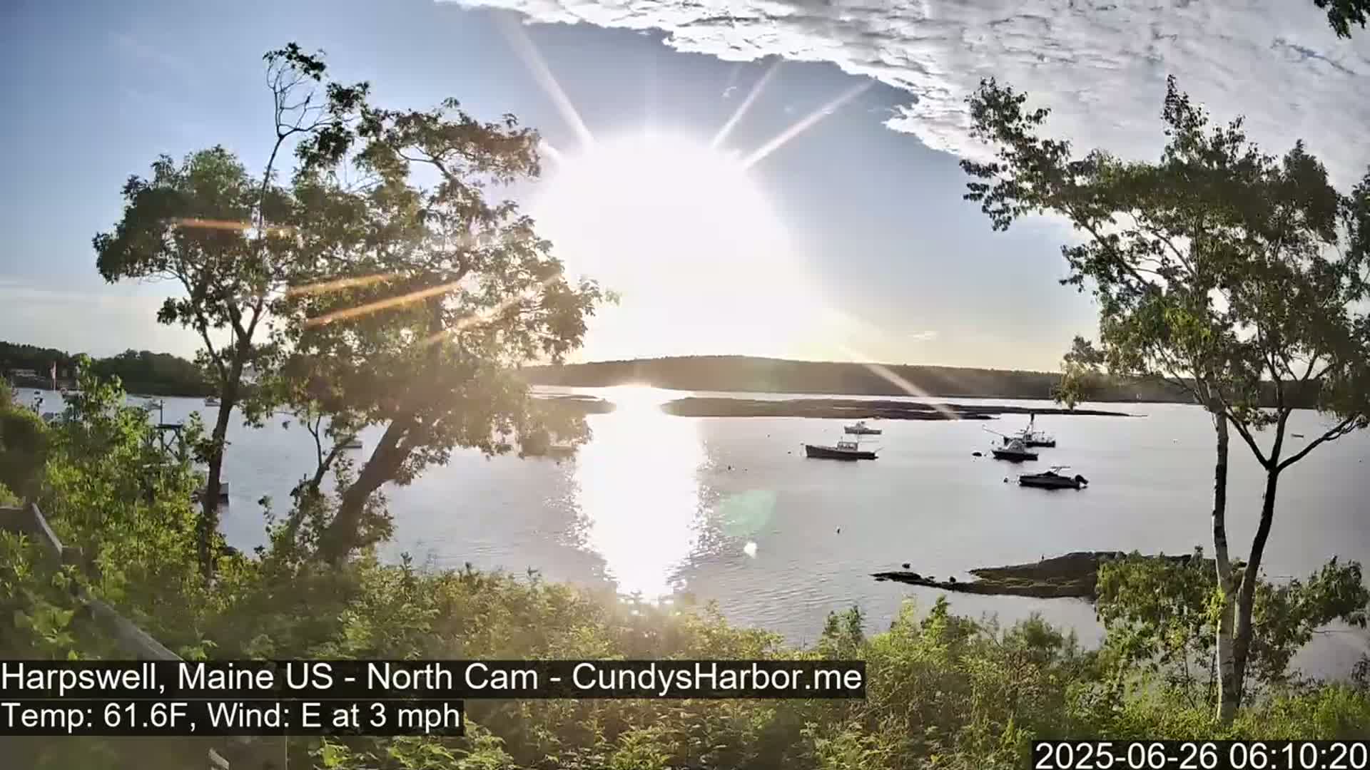 Cundy Harbor North Live Cam - Harpswell, Maine, USA
