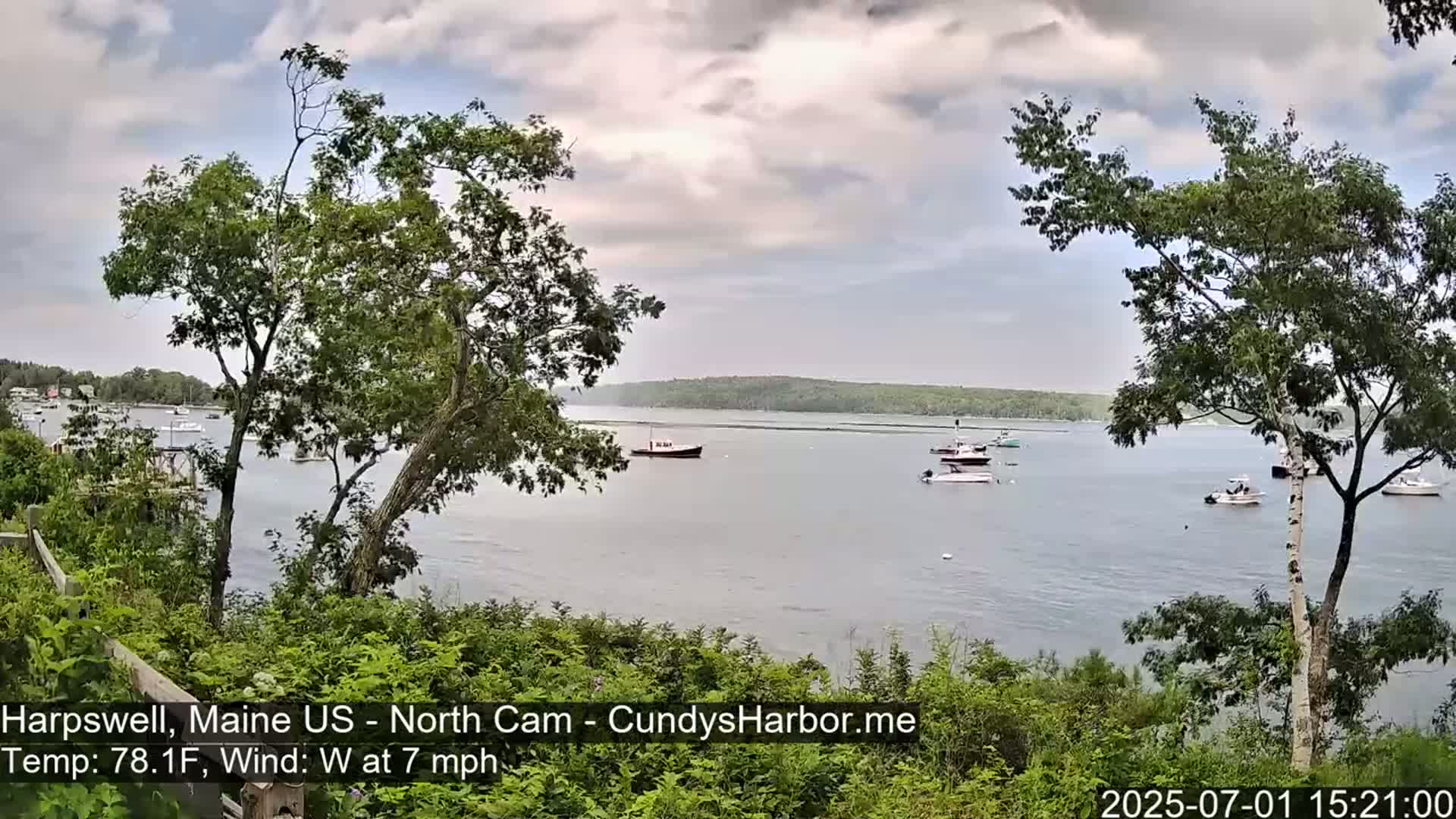 Cundy Harbor North Live Cam - Harpswell, Maine, USA