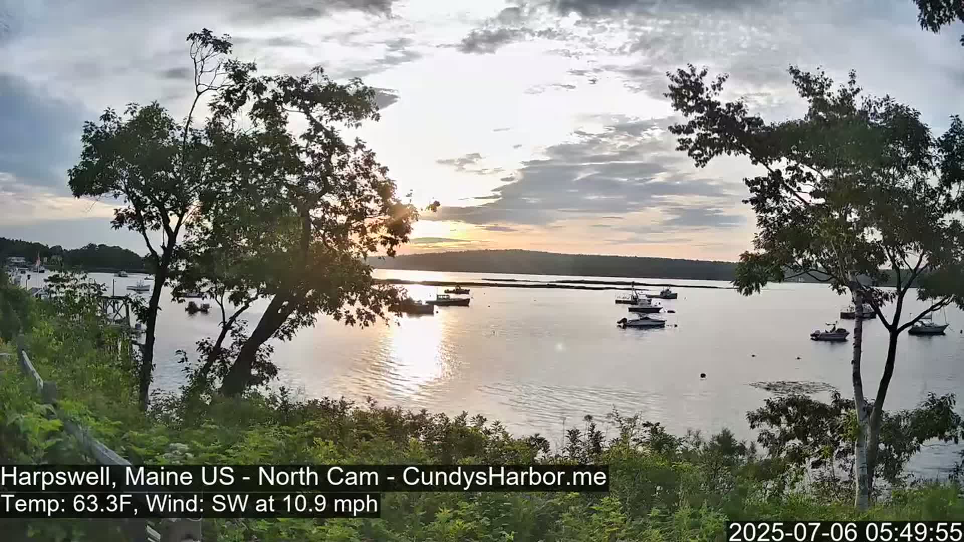Cundy Harbor North Live Cam - Harpswell, Maine, USA