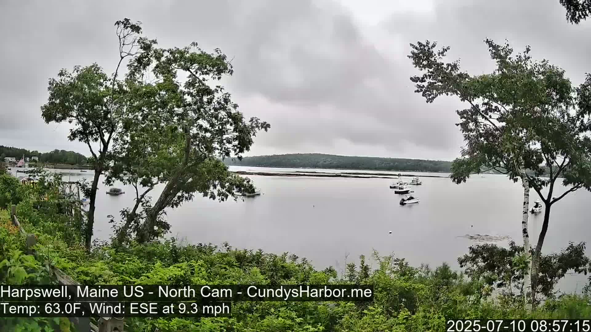Cundy Harbor North Live Cam - Harpswell, Maine, USA