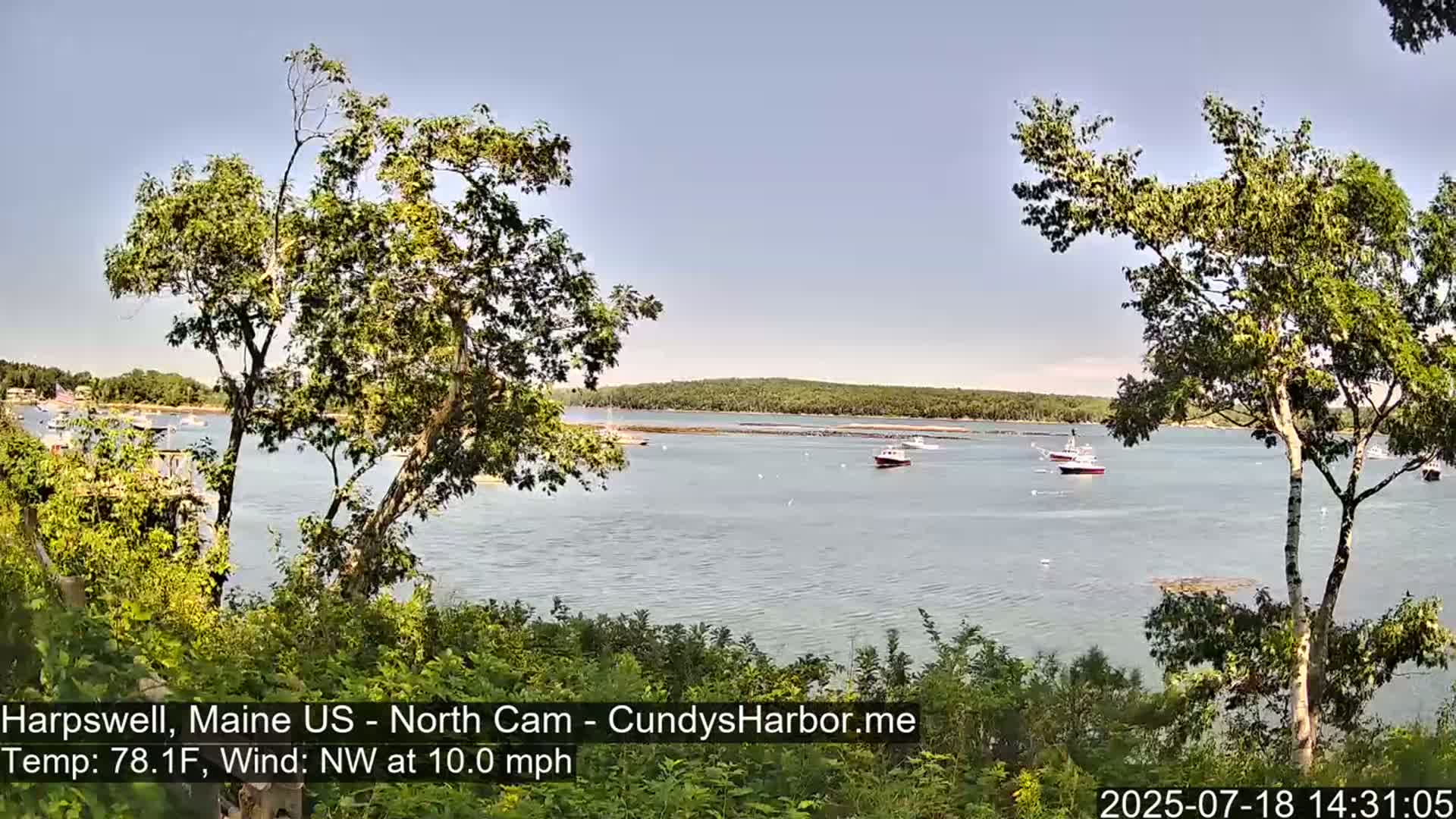 Cundy Harbor North Live Cam - Harpswell, Maine, USA