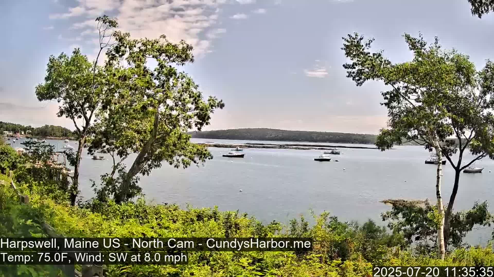 Cundy Harbor North Live Cam - Harpswell, Maine, USA