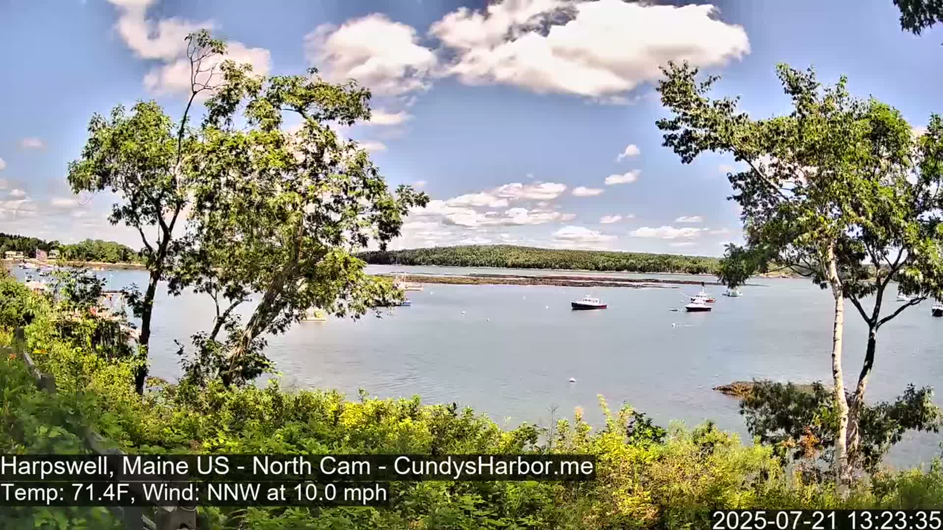 Cundy Harbor North Live Cam - Harpswell, Maine, USA