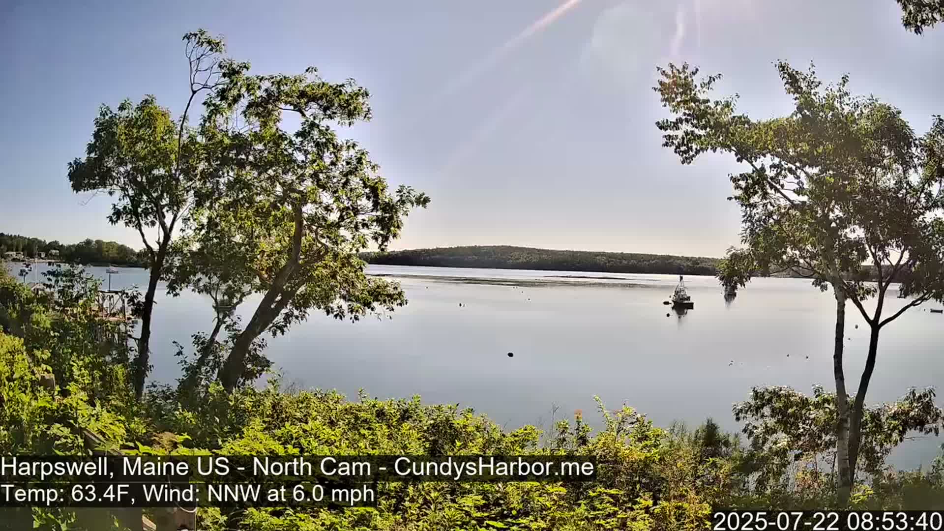 Cundy Harbor North Live Cam - Harpswell, Maine, USA