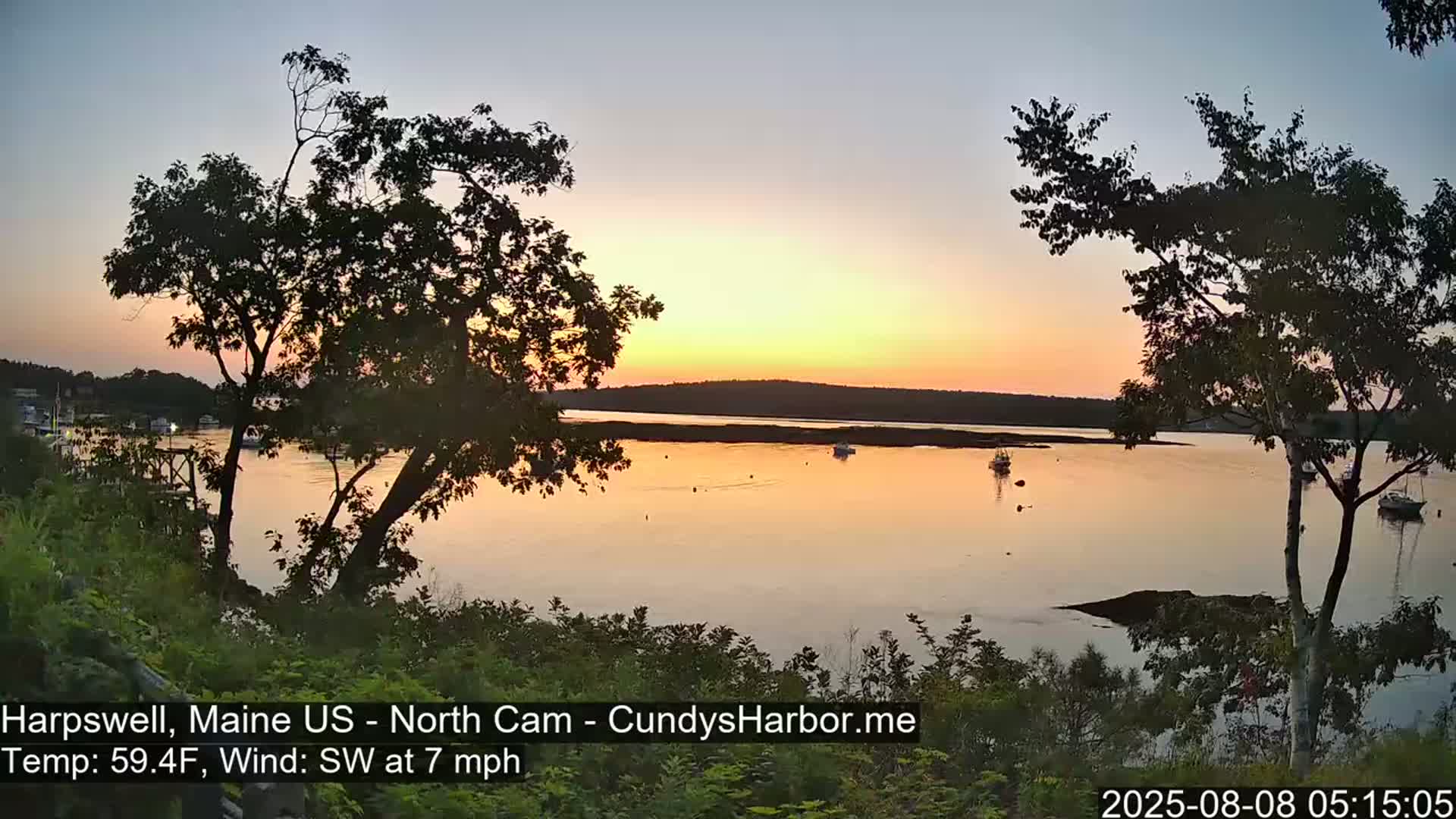 Cundy Harbor North Live Cam - Harpswell, Maine, USA