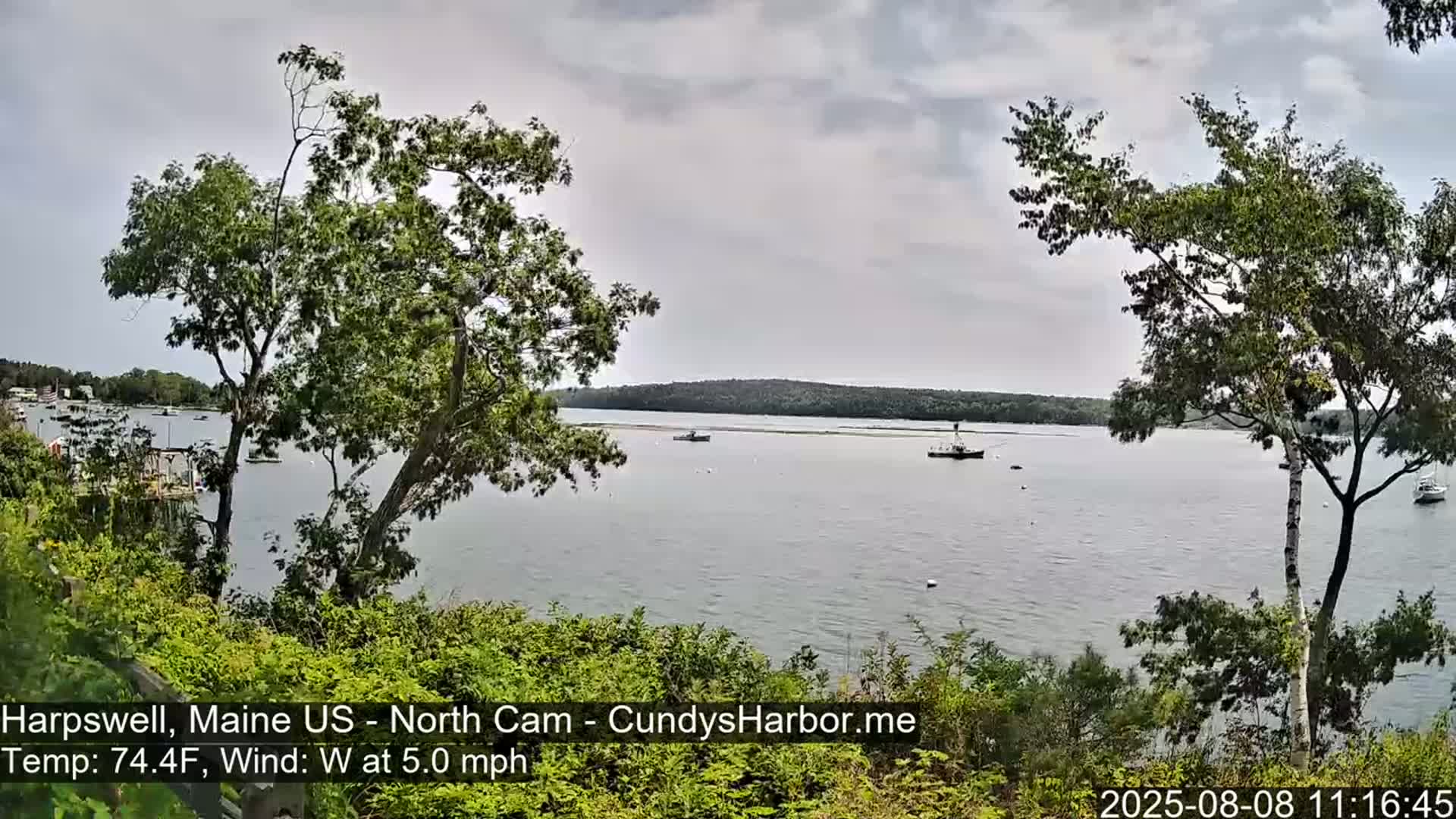 Cundy Harbor North Live Cam - Harpswell, Maine, USA