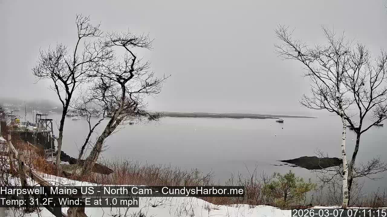 Cundy Harbor North Live Cam - Harpswell, Maine, USA