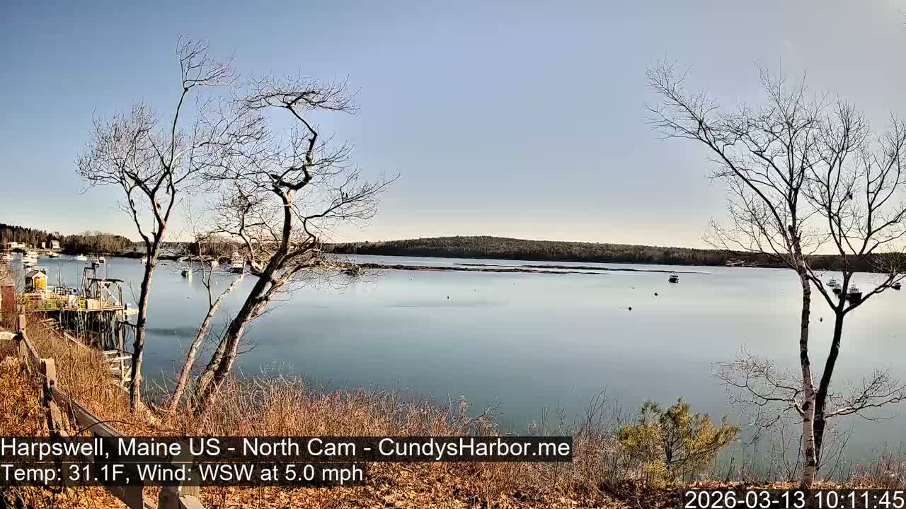 Cundy Harbor North Live Cam - Harpswell, Maine, USA