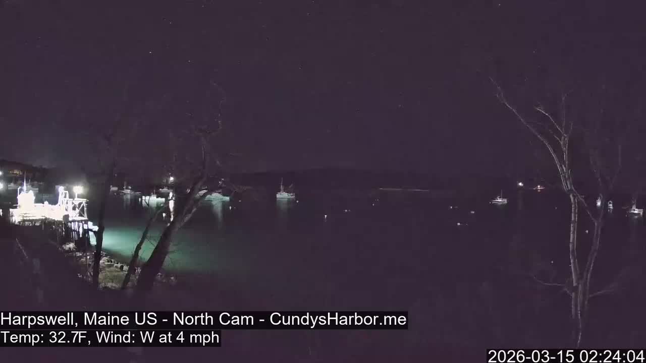 Cundy Harbor North Live Cam - Harpswell, Maine, USA