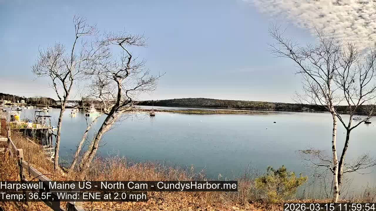 Cundy Harbor North Live Cam - Harpswell, Maine, USA