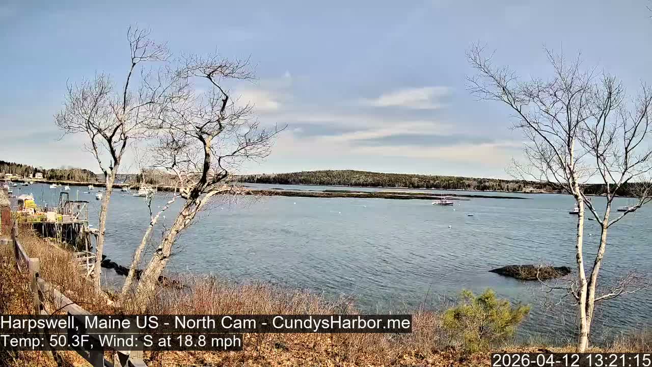 Cundy Harbor North Live Cam - Harpswell, Maine, USA