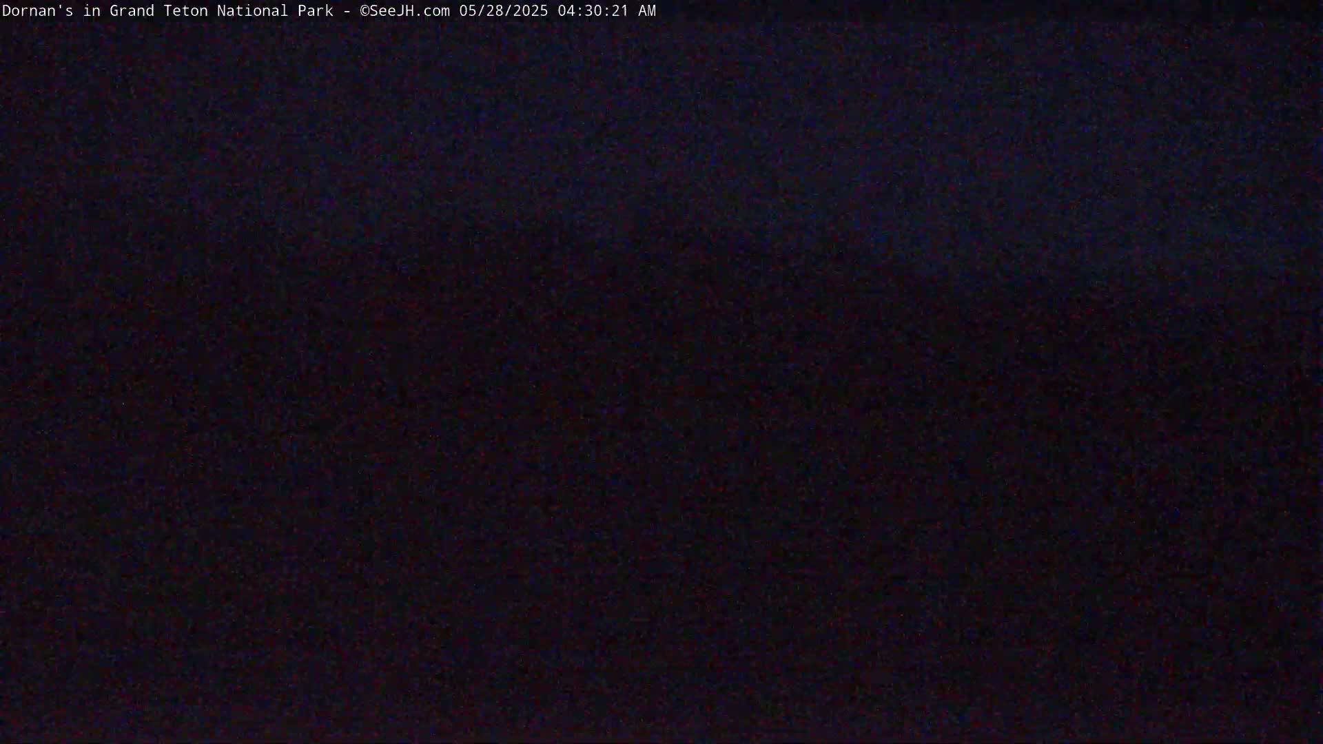 A dark, nighttime scene is visible with poor visibility.