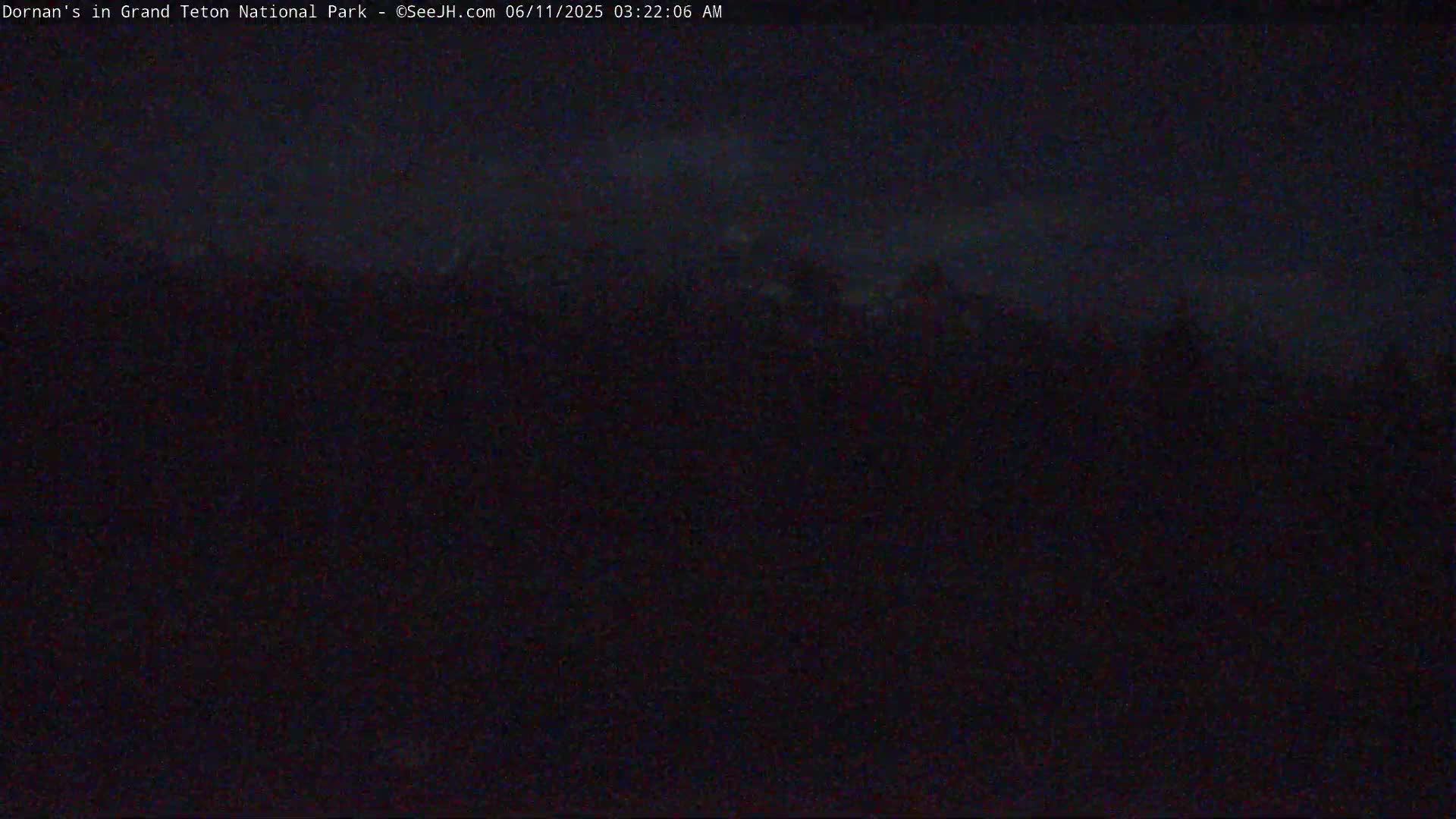 A dark, nighttime outdoor scene shows a dimly lit landscape under a mostly clear sky.
