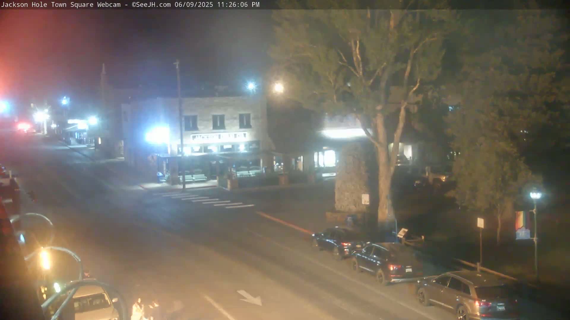 Jackson Hole, Jackson Town Center Square PTZ Live Cam - Jackson, Teton, Wyoming, USA