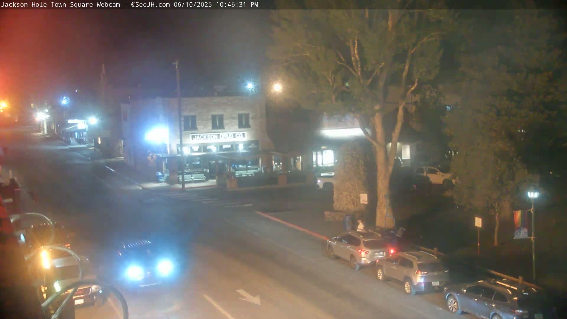 Jackson Hole, Jackson Town Center Square PTZ Live Cam - Jackson, Teton, Wyoming, USA