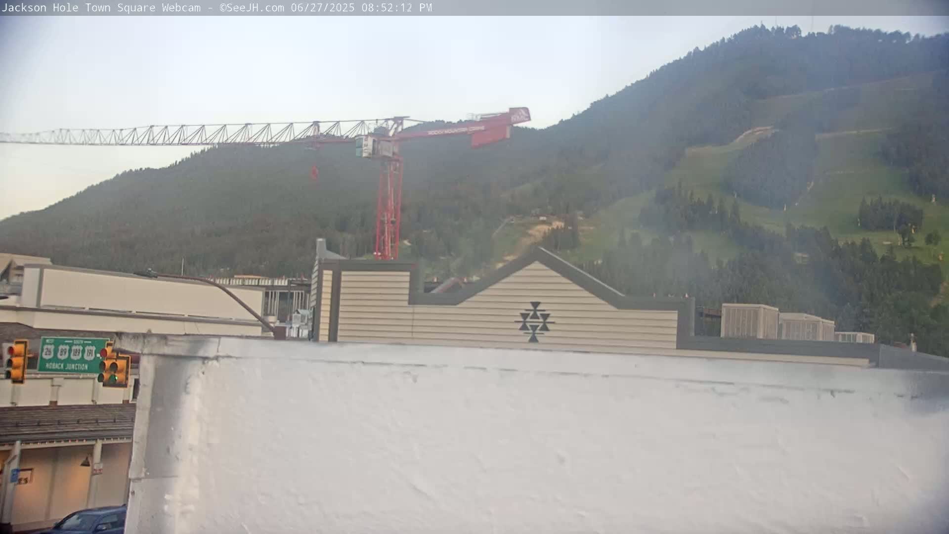 Jackson Hole, Jackson Town Center Square PTZ Live Cam - Jackson, Teton, Wyoming, USA