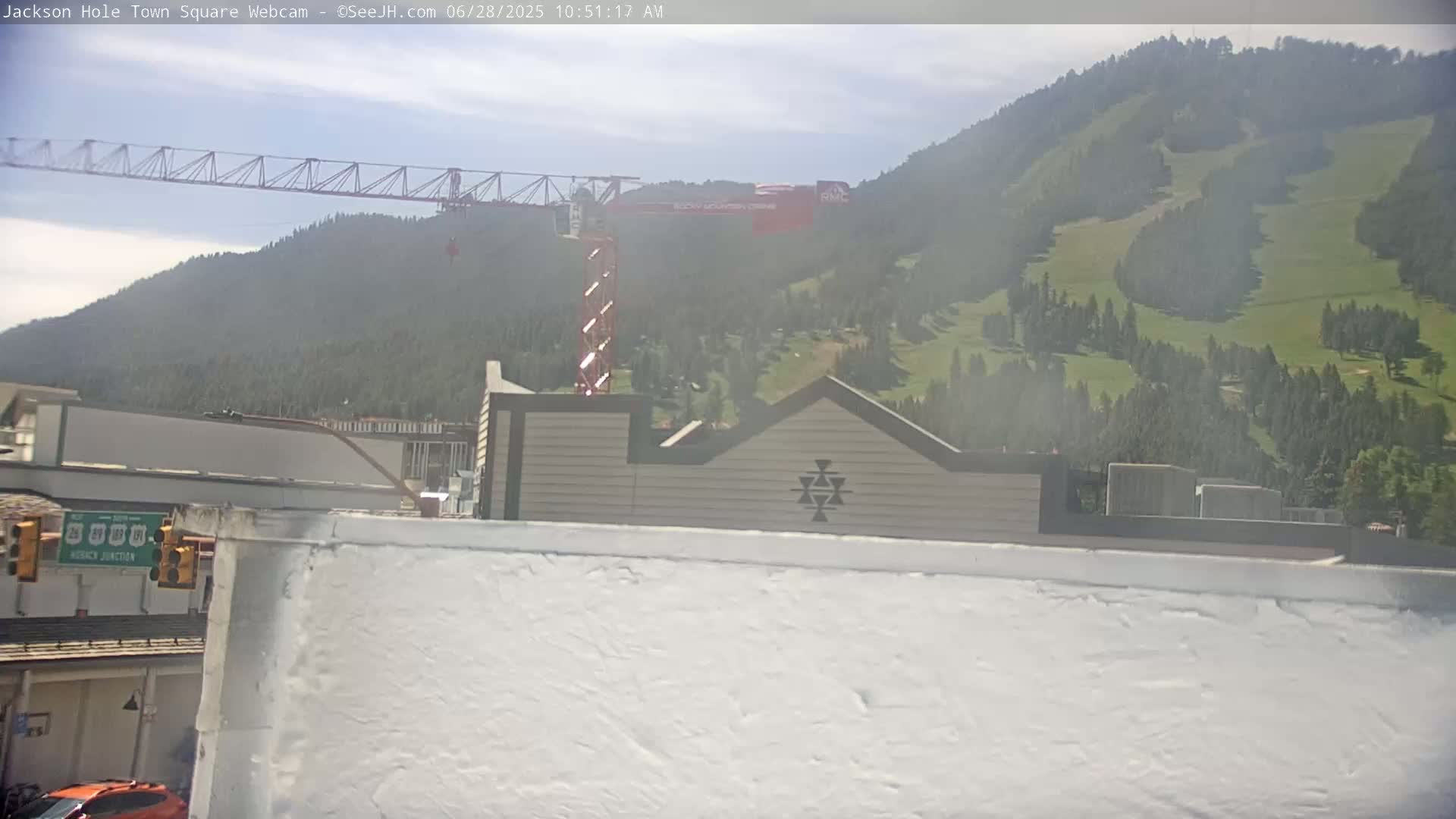 Jackson Hole, Jackson Town Center Square PTZ Live Cam - Jackson, Teton, Wyoming, USA