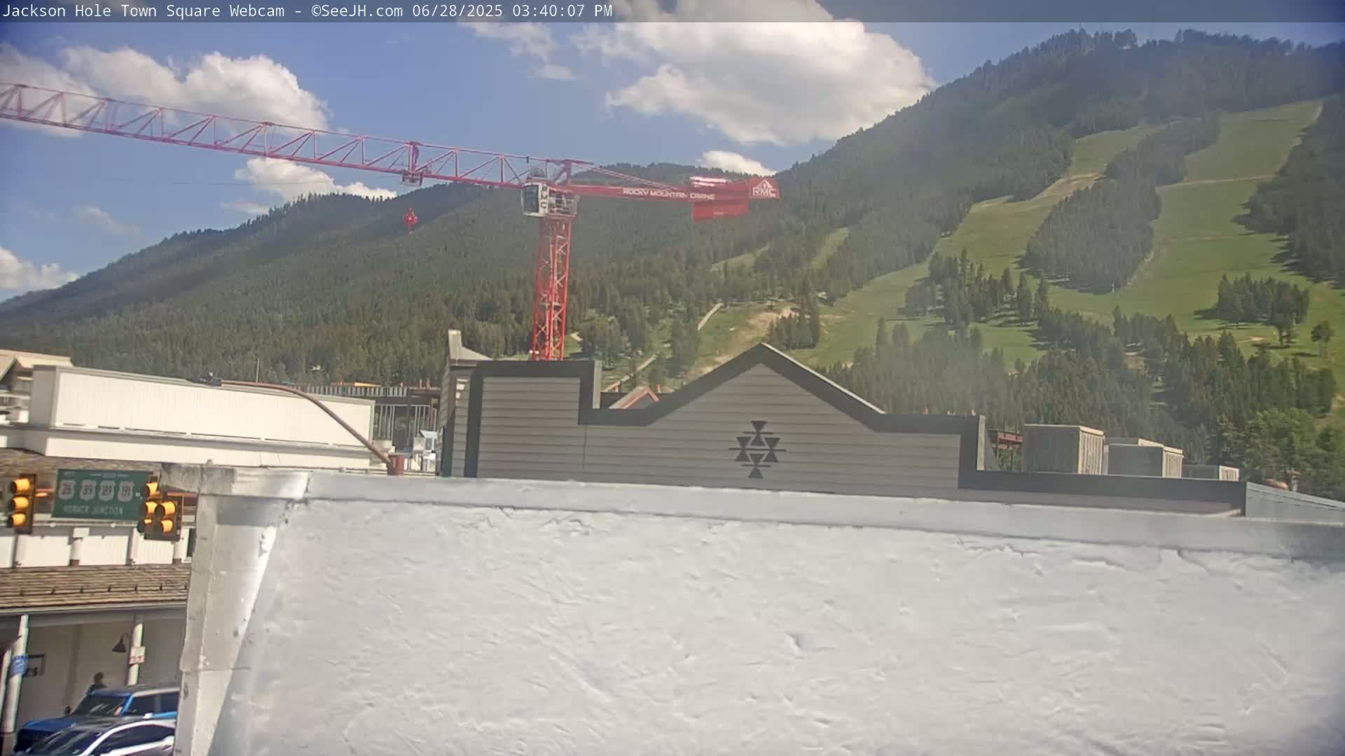 Jackson Hole, Jackson Town Center Square PTZ Live Cam - Jackson, Teton, Wyoming, USA