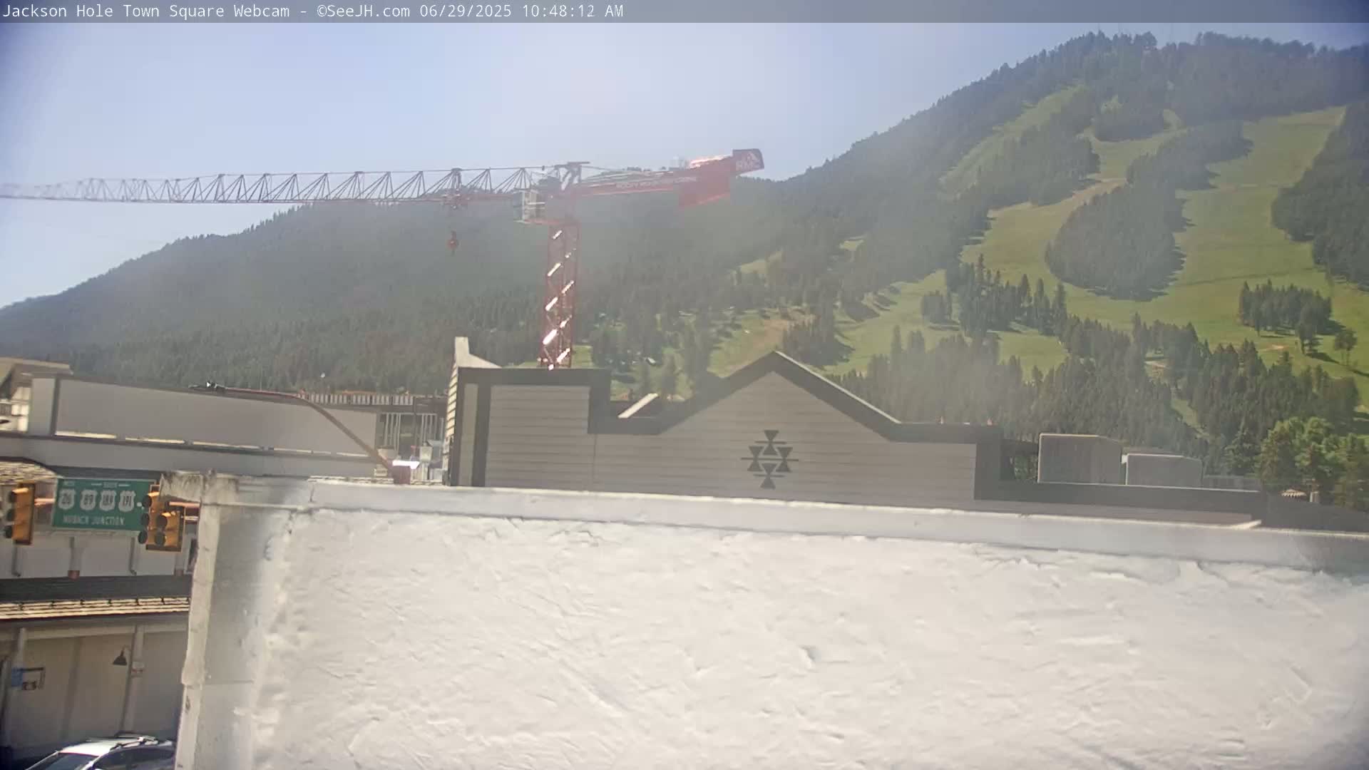 Jackson Hole, Jackson Town Center Square PTZ Live Cam - Jackson, Teton, Wyoming, USA