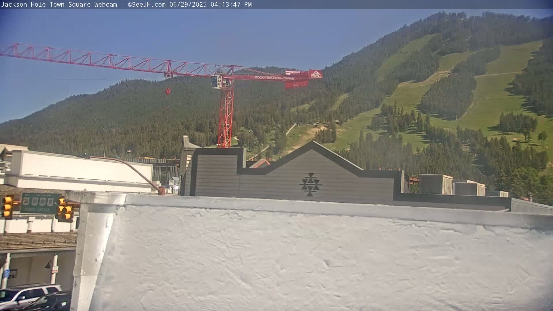 Jackson Hole, Jackson Town Center Square PTZ Live Cam - Jackson, Teton, Wyoming, USA