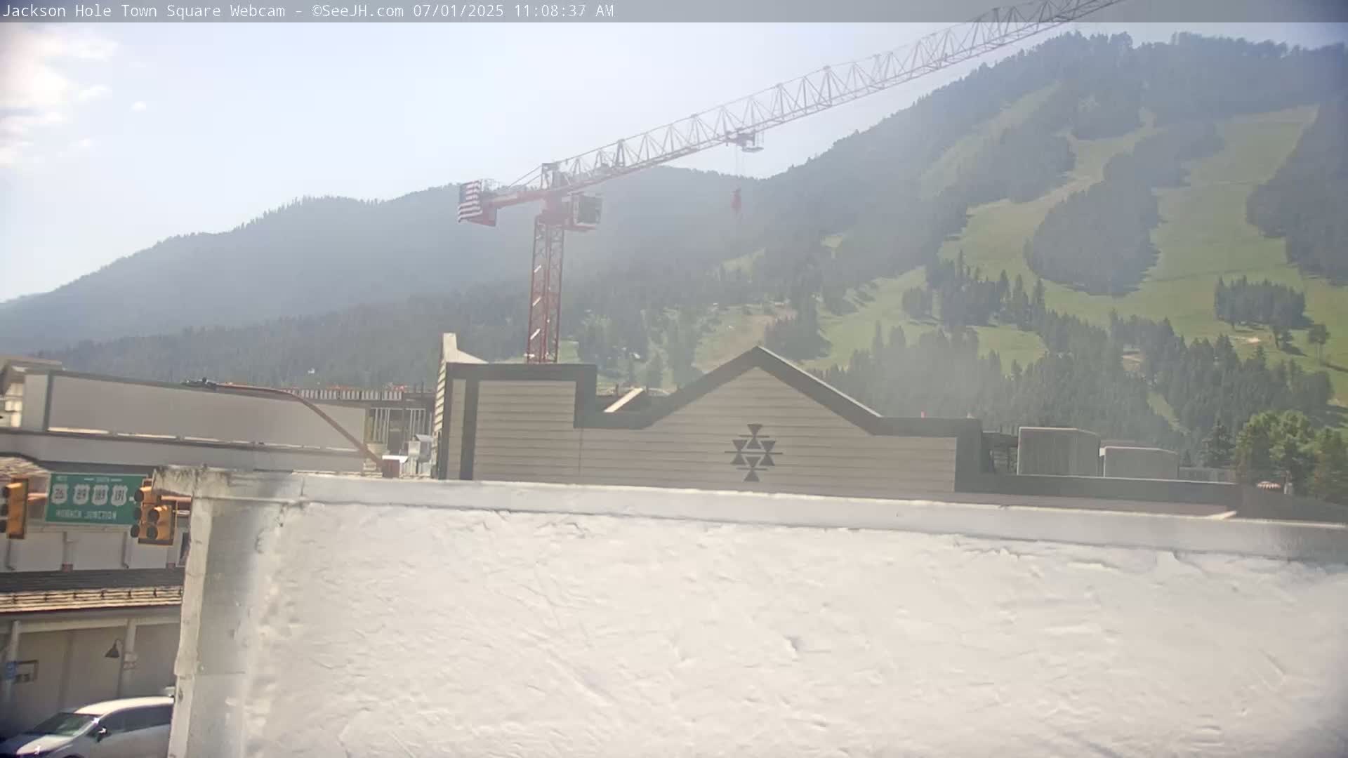 Jackson Hole, Jackson Town Center Square PTZ Live Cam - Jackson, Teton, Wyoming, USA