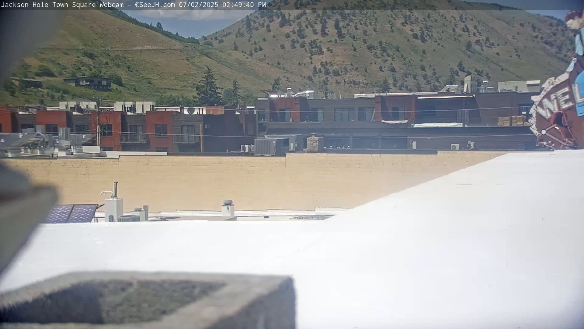 Jackson Hole, Jackson Town Center Square PTZ Live Cam - Jackson, Teton, Wyoming, USA