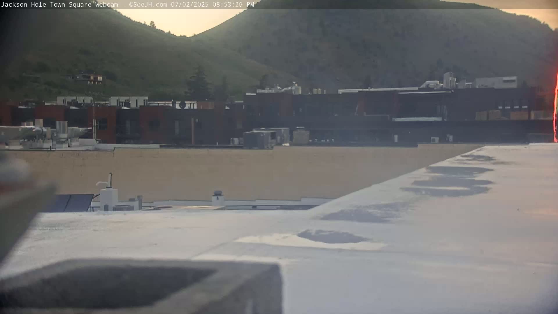 Jackson Hole, Jackson Town Center Square PTZ Live Cam - Jackson, Teton, Wyoming, USA
