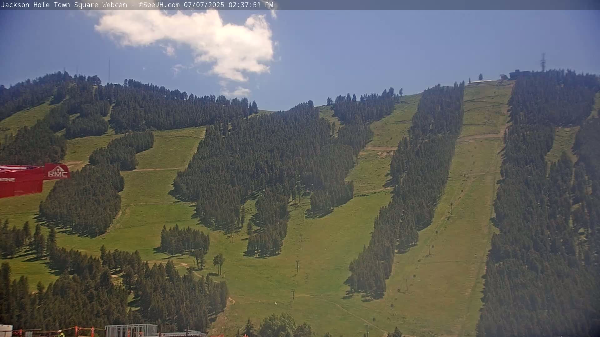 Jackson Hole, Jackson Town Center Square PTZ Live Cam - Jackson, Teton, Wyoming, USA